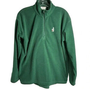 Johnnie-O Men's Green 1/4 Zip Fleece Pullover‎ Sweater Size M